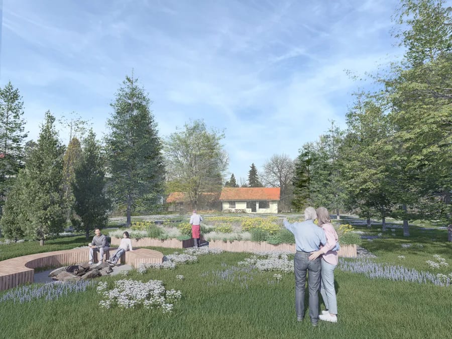 Drevesni park v Medlogu – vizualizacija ureditve